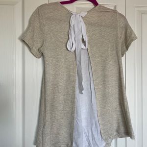 Open-back tee with bow